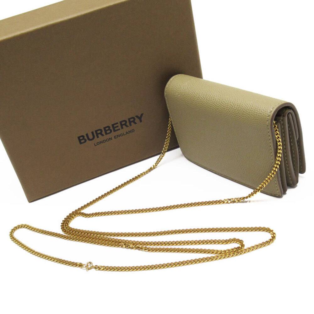 Burberry beige leather card Wallet